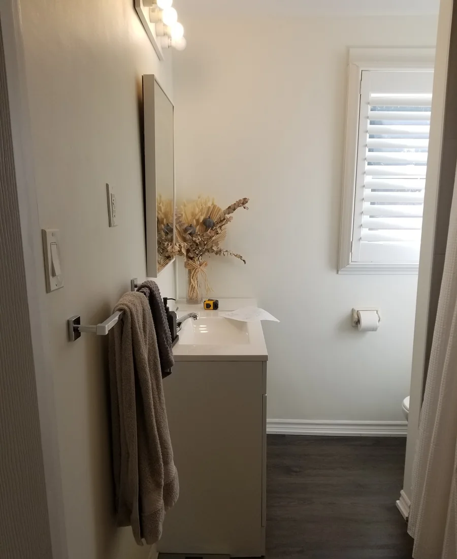 Real bathroom vanity renovation project
