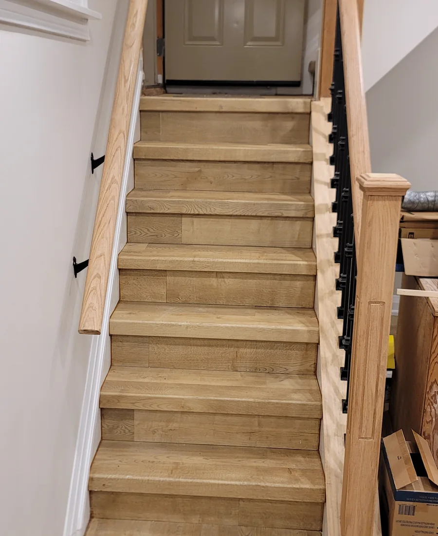 Real flooring and stair finishing project