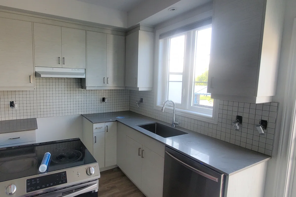 Kitchen backsplash and cabinet renovation project